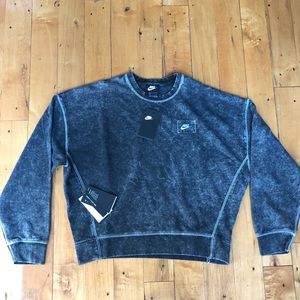 NIKE WOMENS GREY CROPPED SWEATER